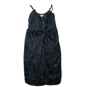 Nanette Lepore Navy Sequin Sleeveless Dress Size 8 NWT